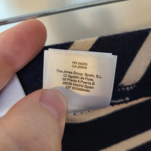 Jones New York Sport Maxi Skirt Blue and Cream Asymmetrical Stripes Size S EUC - Picture 5 of 6